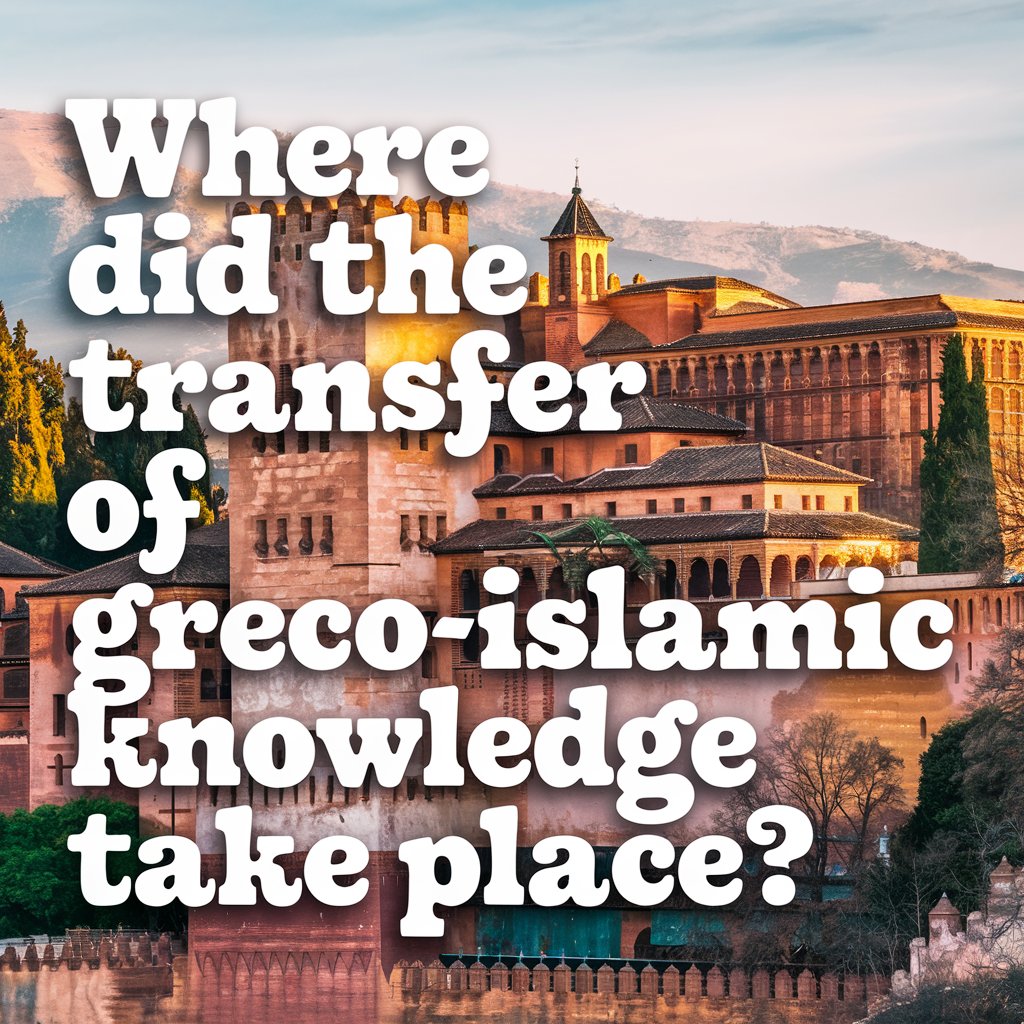 where did the transfer of greco-islamic knowledge take place