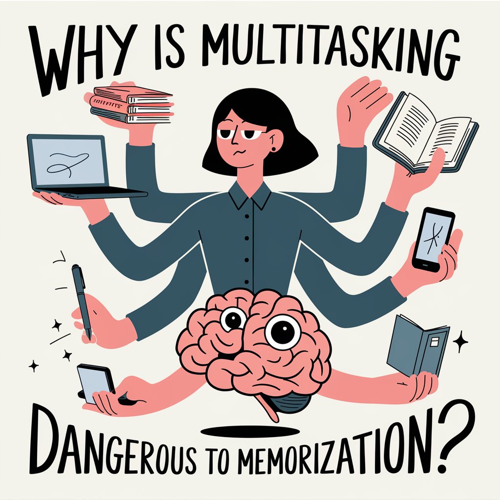 Why is multitasking dangerous to memorization